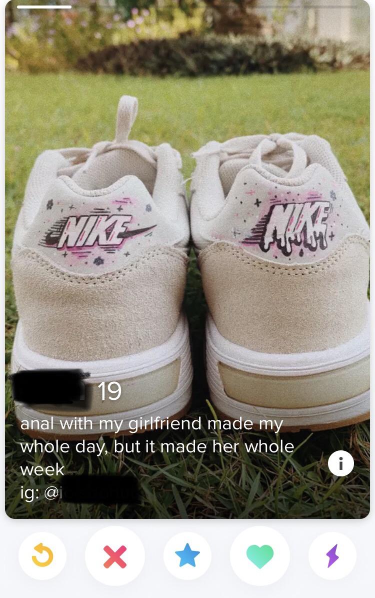 sneakers - anal with my girlfriend made my whole day, but it made her whole week Lin ig @