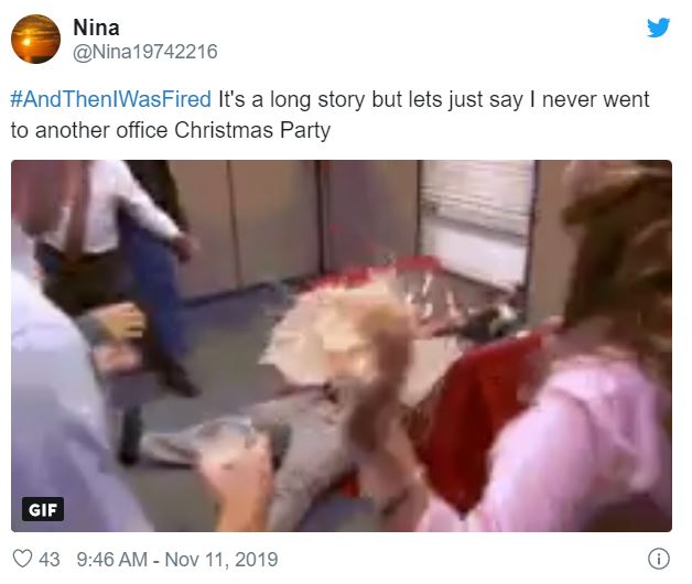 video - Nina Then WasFired It's a long story but lets just say I never went to another office Christmas Party Gif 43