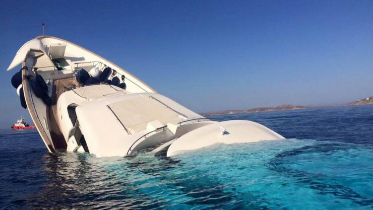 super yacht sinking
