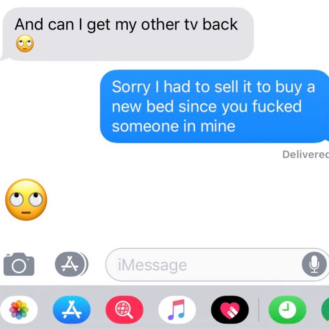 boy vsco text - And can I get my other ty back Sorry I had to sell it to buy a new bed since you fucked someone in mine Deliverec 9 o A A iMessage Q S O O