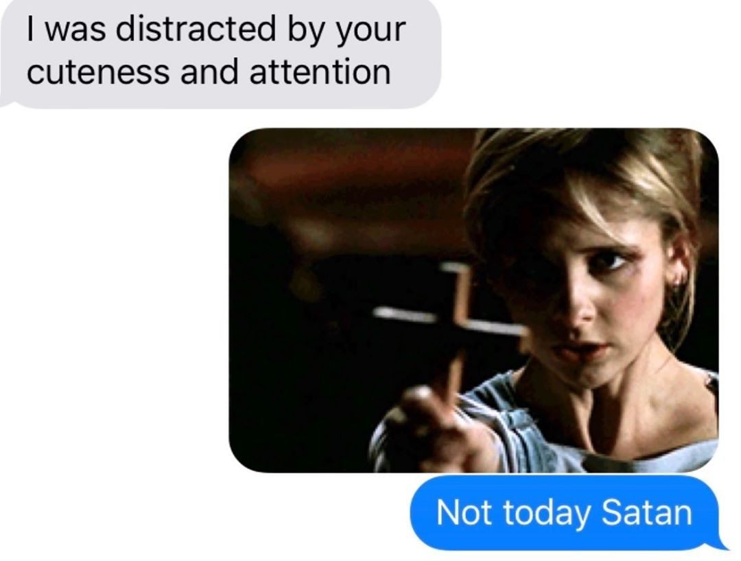 ahs cult memes - I was distracted by your cuteness and attention Not today Satan