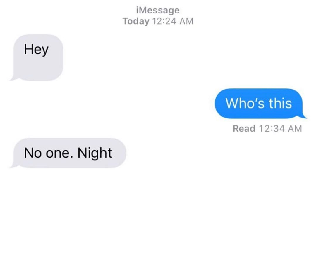 communication - iMessage Today Hey Who's this Read No one. Night
