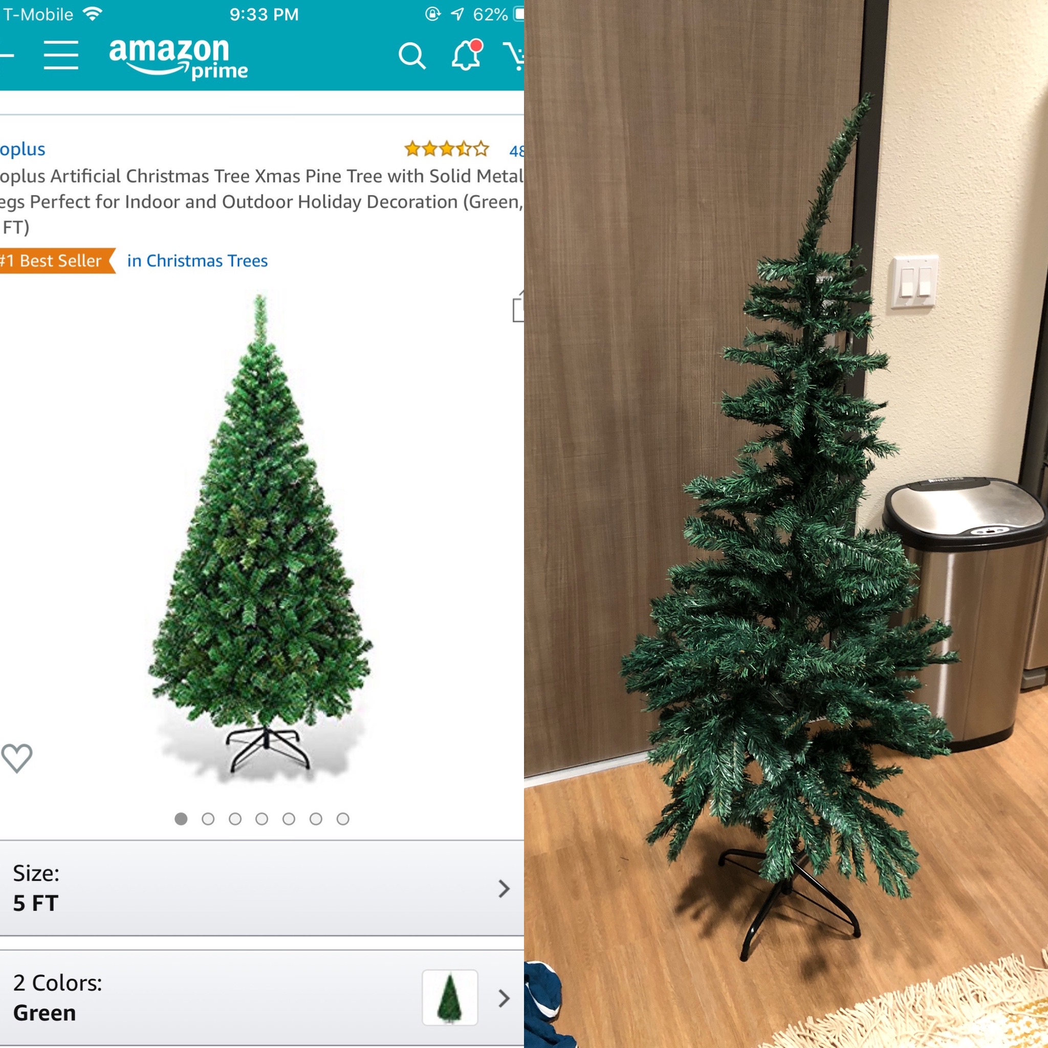 christmas tree - TMobile @ 462X amazone oplus oplus Artificial Christmas Tree Xmas Pine Tree with Solid Metal ags Perfect for Indoor and Outdoor Holiday Decoration Green, Ft Best Seller in Christmas Trees .Oooooo Size 5 Ft 2 Colors Green