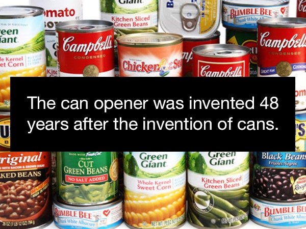 canned foods transparent - Uldli mato Bumblebee Kitchen Sliced Green Beans Dunl White een Tant 2. Campbell Campbell Dense Condense le Kernel et Corn Chicker Se Campbell The can opener was invented 48 years after the invention of cans. 0 riginal Green Gian