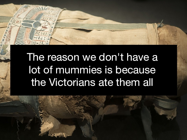 century 21 - The reason we don't have a lot of mummies is because the Victorians ate them all