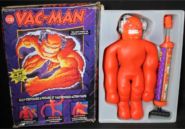 vac man stretch armstrong - VacMan Stretch Rautator FullyStretchable G Poseable 15" VacuPowered Action Figure Restore