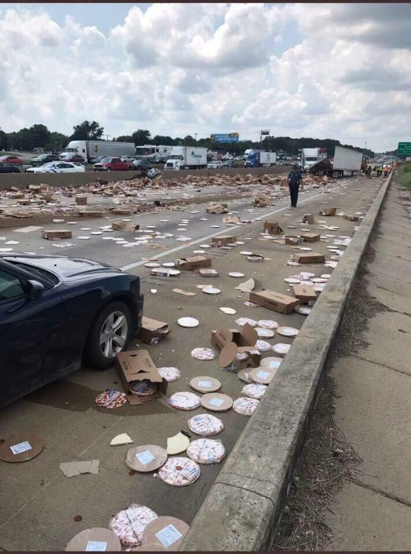 fail pizza on road