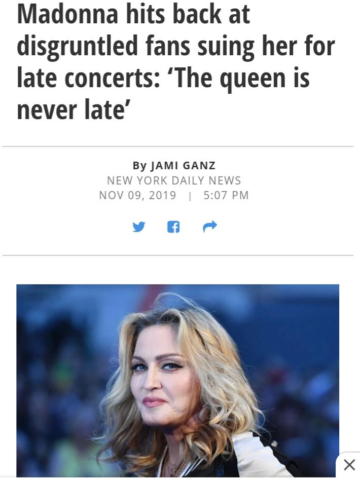 madonna now 60 - Madonna hits back at disgruntled fans suing her for late concerts 'The queen is never late' By Jami Ganz New York Daily News 1
