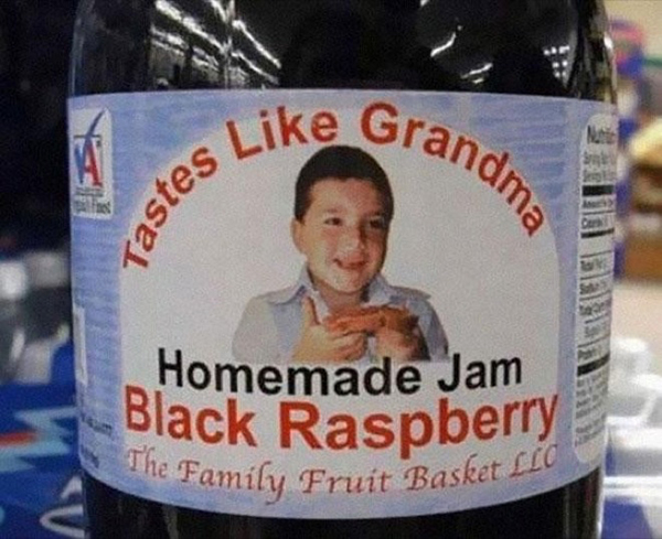 funny name fails - Gra Grandm fastes Homemade Jam Black Raspberry he Family Fruit Basket