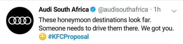 white - Audi South Africa 1h v These honeymoon destinations look far. Someone needs to drive them there. We got you.