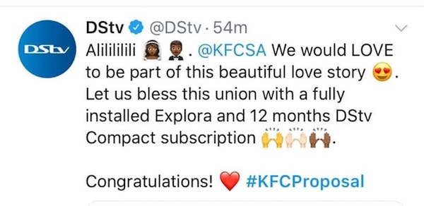diagram - DStv DStv .54m Alilililili Q9. We would Love to be part of this beautiful love story Let us bless this union with a fully installed Explora and 12 months DStv Compact subscription Congratulations!