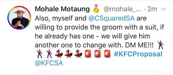 maury davis - Mohale Motaung ... .2m Also, myself and are willing to provide the groom with a suit, if he already has one we will give him another one to change with. Dm Me!!! Us
