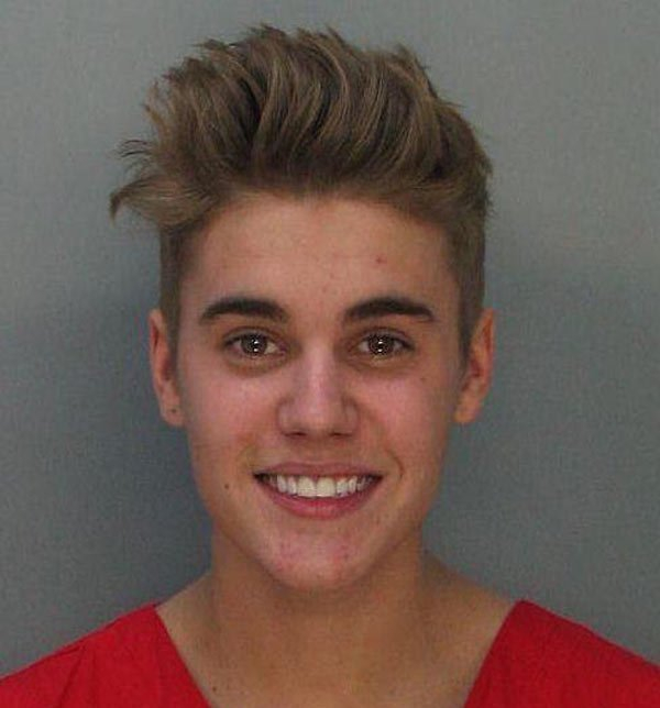 justin bieber mugshot