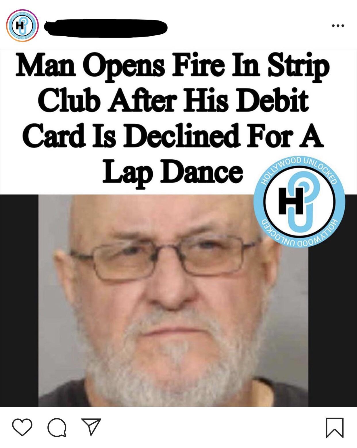 photo caption - Man Opens Fire In Strip Club After His Debit Card Is Declined For A Lap Dance Wood Un Locked OX0010 Hollyw No Goom Qo