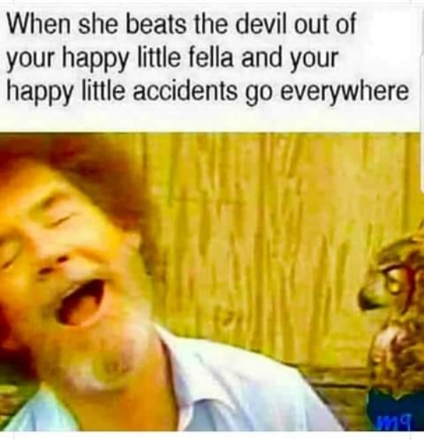 dirty raunchy memes - When she beats the devil out of your happy little fella and your happy little accidents go everywhere ma