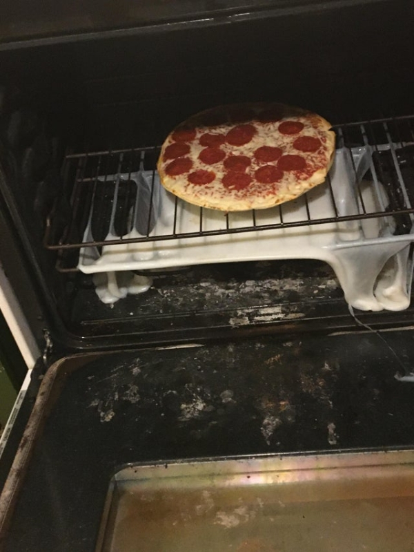 pizza melted cutting board