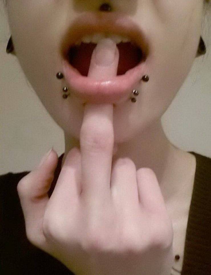 finger going through a lip