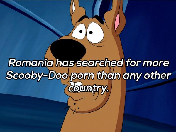 scooby doo - Romania has searched for more ScoobyDoo porn than any other country.