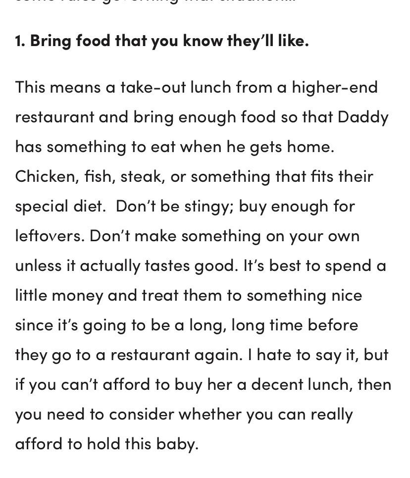 super entitled people - document - 1. Bring food that you know they'll . This means a takeout lunch from a higherend restaurant and bring enough food so that Daddy has something to eat when he gets home. Chicken, fish, steak, or something that fits their 