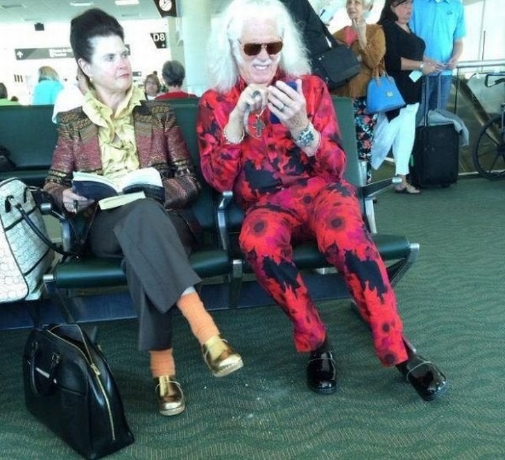 You can always meet interesting fellow travelers in an airport.