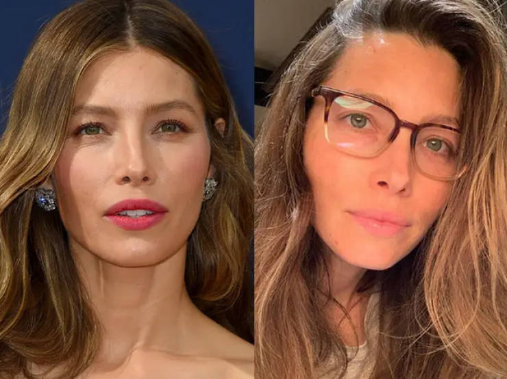 jessica biel no makeup