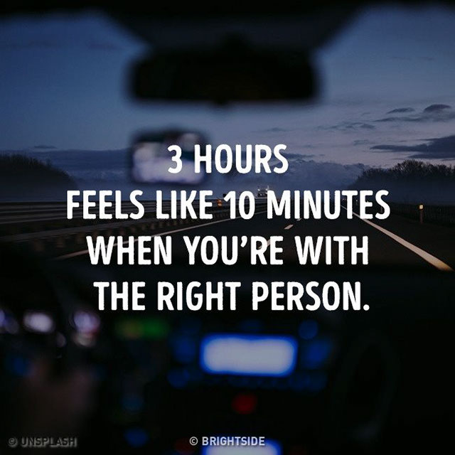 car - 3 Hours Feels 10 Minutes When You'Re With The Right Person. Sunsplash Brightside