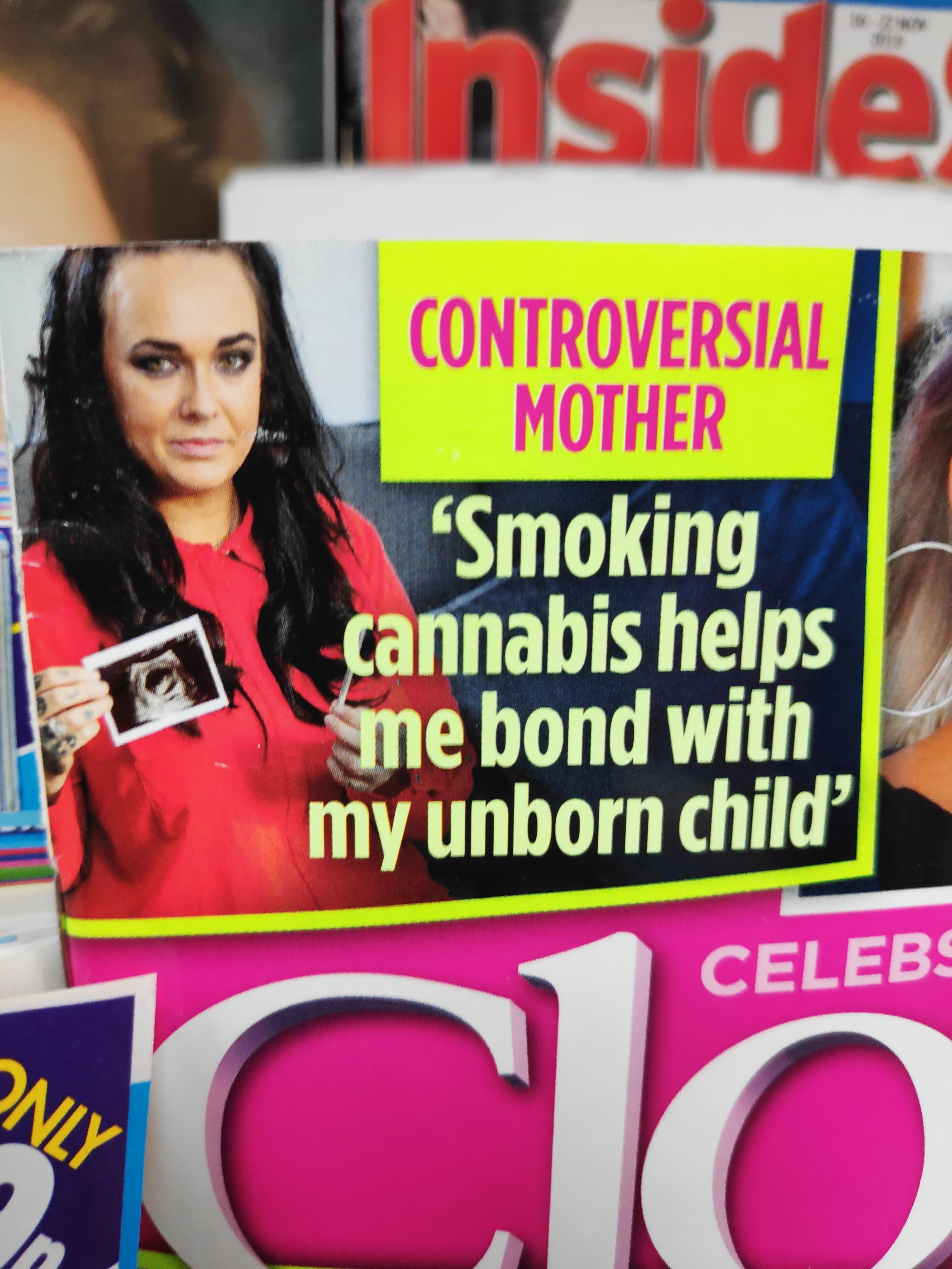 banner - hside Controversial Mother Smoking cannabis helps me bond with my unborn child Celebs Pnly