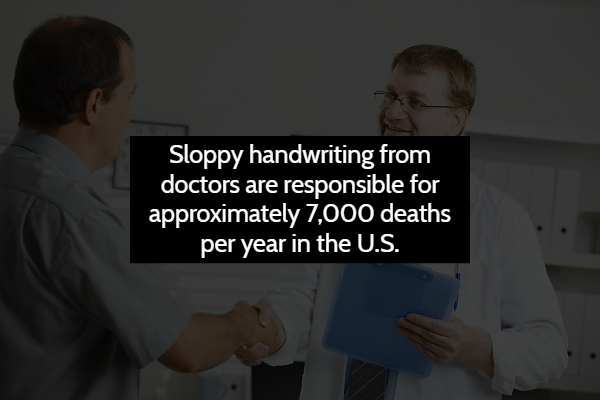 presentation - Sloppy handwriting from doctors are responsible for approximately 7,000 deaths per year in the U.S.