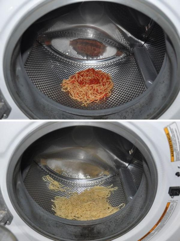 spaghetti in washing machine