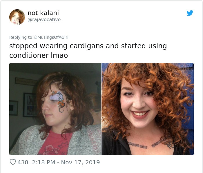 hair coloring - not kalani stopped wearing cardigans and started using conditioner Imao na Uo Umusetea 438
