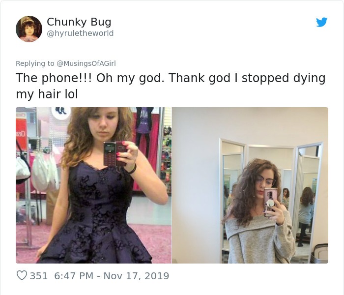 shoulder - Chunky Bug The phone!!! Oh my god. Thank god I stopped dying my hair lol 351