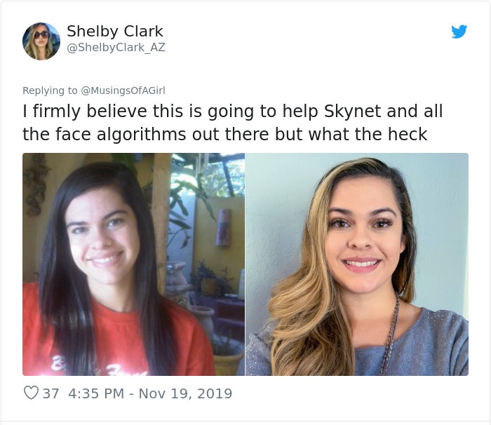 smile - Shelby Clark Clark_AZ I firmly believe this is going to help Skynet and all the face algorithms out there but what the heck 37