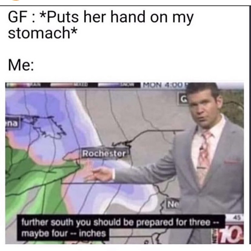 gf puts her hand on my stomach - Gf Puts her hand on my stomach Me Imon Rochester further south you should be prepared for three maybe four inches
