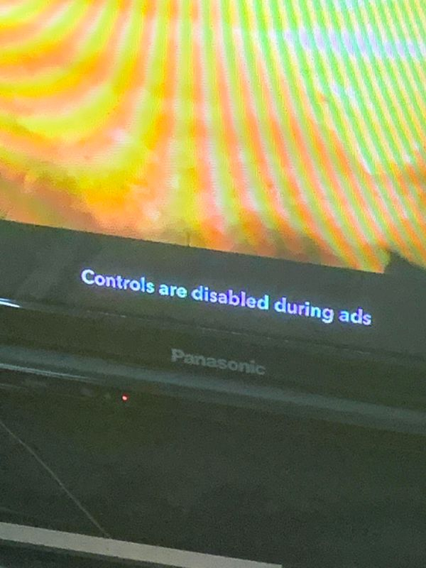 sky - Controls are disabled during ads Panasonic