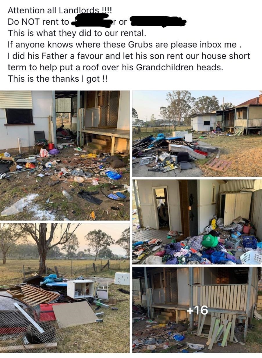 waste - Attention all Landlords !!!! Do Not rent to er or This is what they did to our rental. If anyone knows where these Grubs are please inbox me. I did his Father a favour and let his son rent our house short term to help put a roof over his Grandchil
