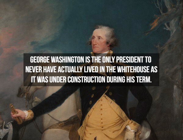 photo caption - George Washington Is The Only President To Never Have Actually Lived In The Whitehouse As It Was Under Construction During His Term.