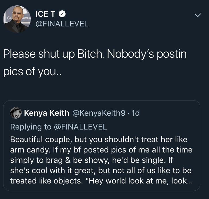 presentation - Awar Icet Please shut up Bitch. Nobody's postin pics of you.. Kenya Keith . 1d Beautiful couple, but you shouldn't treat her arm candy. If my bf posted pics of me all the time simply to brag & be showy, he'd be single. If she's cool with it