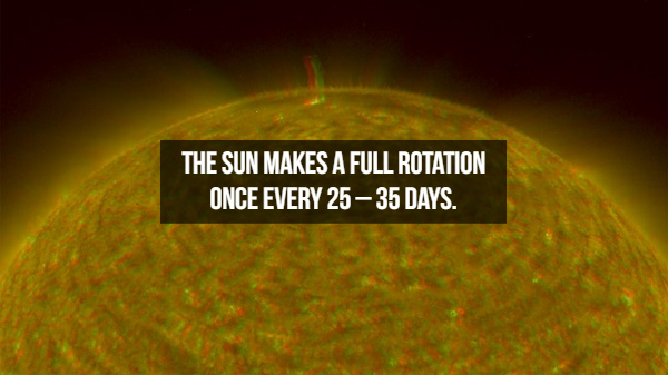 sun - The Sun Makes A Full Rotation Once Every 25 35 Days.