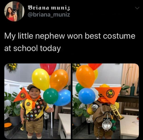 balloon - Briana muniz My little nephew won best costume at school today