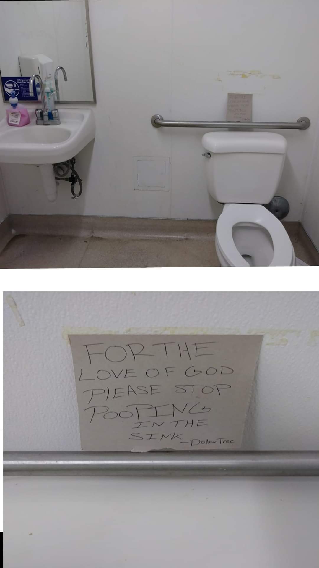 bathroom - For The Love Of God Please Stop PoolTNC In The S INK_ Dollar Tree