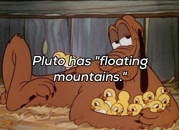 mother pluto - Pluto has "floating mountains."