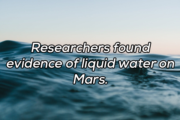 ocean background - Researchers found evidence of liquid water on Mars.