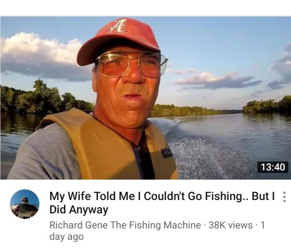 water - My Wife Told Me I Couldn't Go Fishing.. But Did Anyway Richard Gene The Fishing Machine .38K views 1 day ago