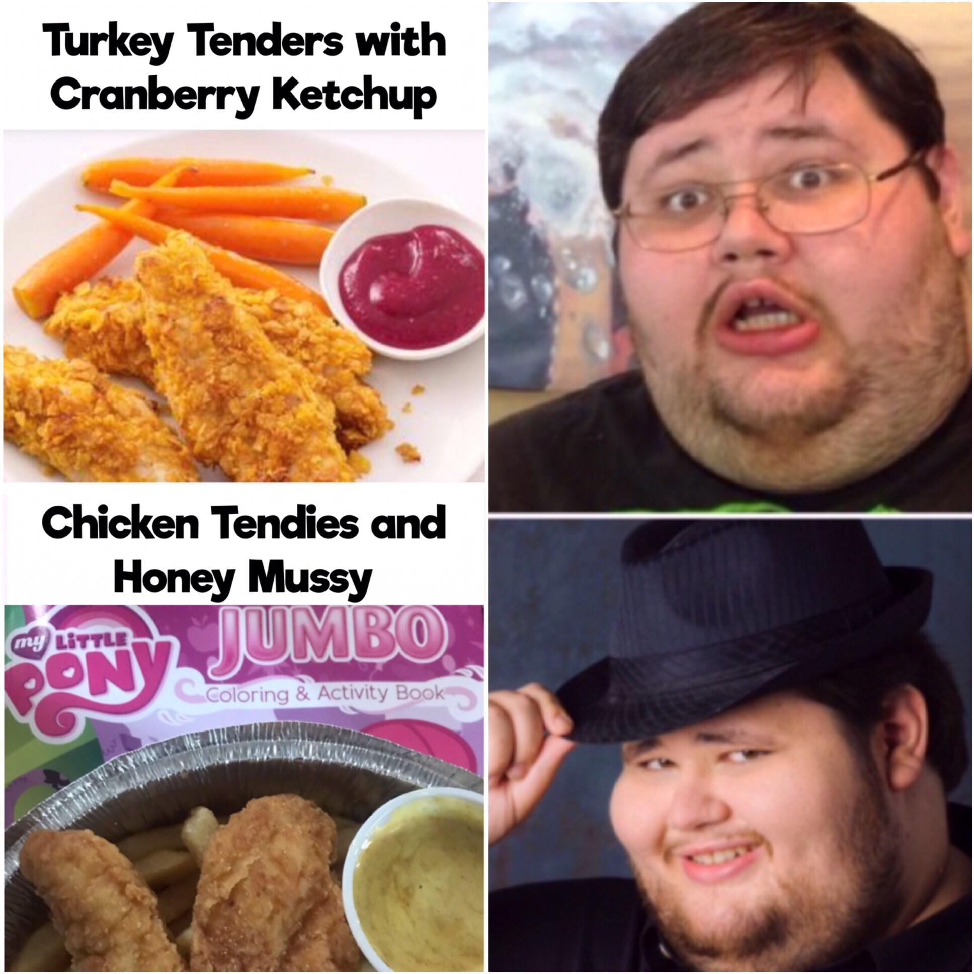 junk food - Turkey Tenders with Cranberry Ketchup Chicken Tendies and Honey Mussy E Jumbo Coloring & Activity Book