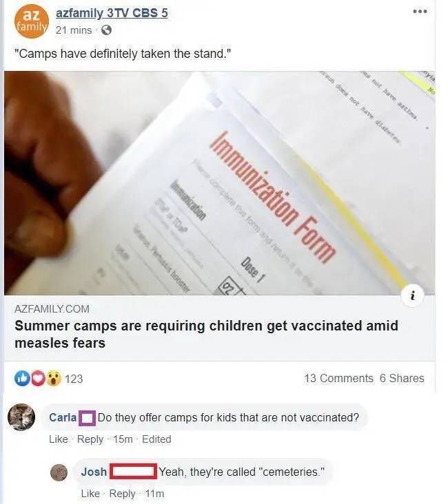 summer camps are requiring children get vaccinated meme - azfamily 3TV Cbs 5 family 21 mins "Camps have definitely taken the stand." does not have date Immunication Immunization Form hat this to Dose 1 booster Azfamily.Com Summer camps are requiring child