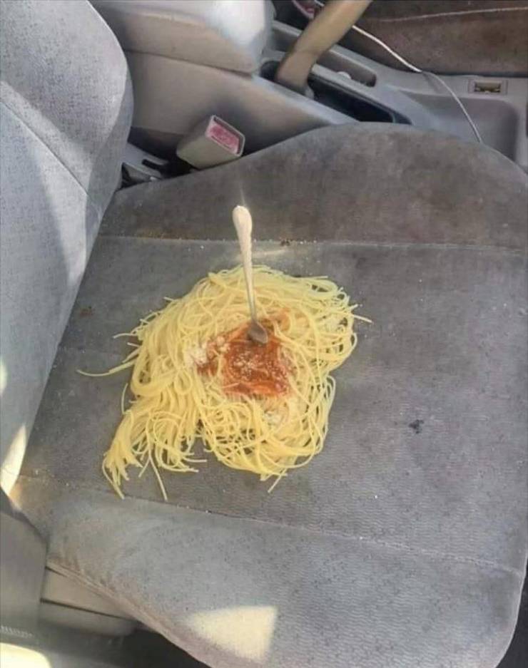 sorry my car is a mess meme spaghetti