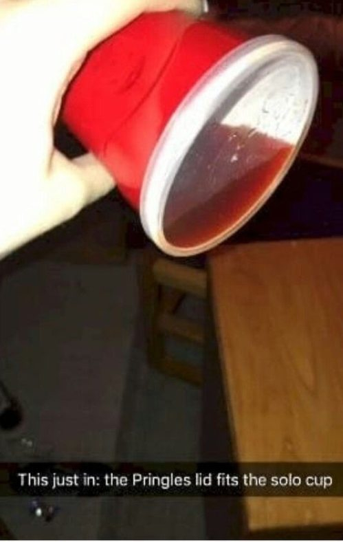 pringles lid solo cup - This just in the Pringles lid fits the solo cup