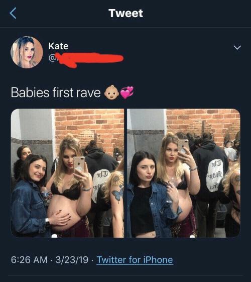 baby's first rave tweet - Tweet Kate Babies first raven 313 32319 Twitter for iPhone