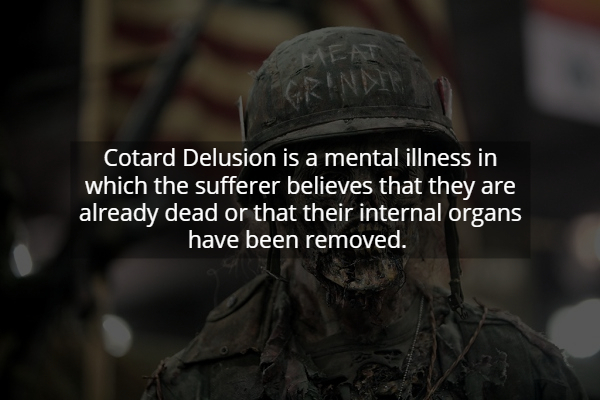 sofijah karlsson - Cotard Delusion is a mental illness in which the sufferer believes that they are already dead or that their internal organs have been removed.