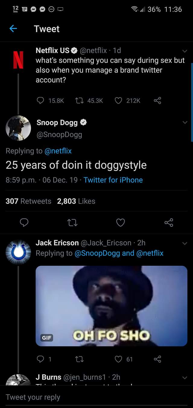 screenshot - will Tweet Netflix Us . 1d, what's something you can say during sex but also when you manage a brand twitter account? Cz